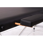 RestPro Alu 3 Black Κρεβάτι Κλίνη Μασάζ Φορητό Βαλίτσα Φυσικοθεραπείας Αλουμινίου ανάκλιση πλάτης
